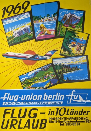 Werbeplakat flug union - werbeplakat,,