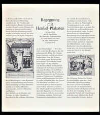 Begegnung mit Henkel-Plakaten